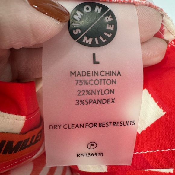 Simon Miller Shirt Loch Orange Checkered Sleeveless Button down Top Size Large - Picture 10 of 10